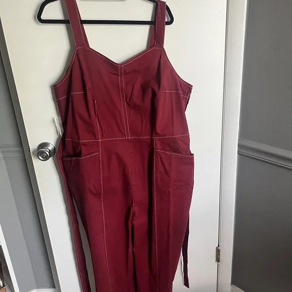 Burgundy Jumpsuit NWT - Picture 2 of 8